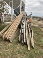 16 Wood Trusses 41' x 87" (13 undamaged 3 Damaged)