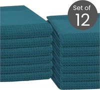 12-PACK COTTON CLINIC WAFFLE KITCHEN TOWELS