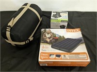 AIR MATTRESS, PUMP, AND SLEEPING BAG