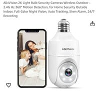 AlkiVision 2K Light Bulb Security Cameras