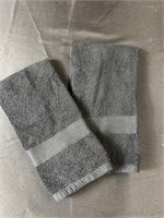 2 x Black Hand Towel