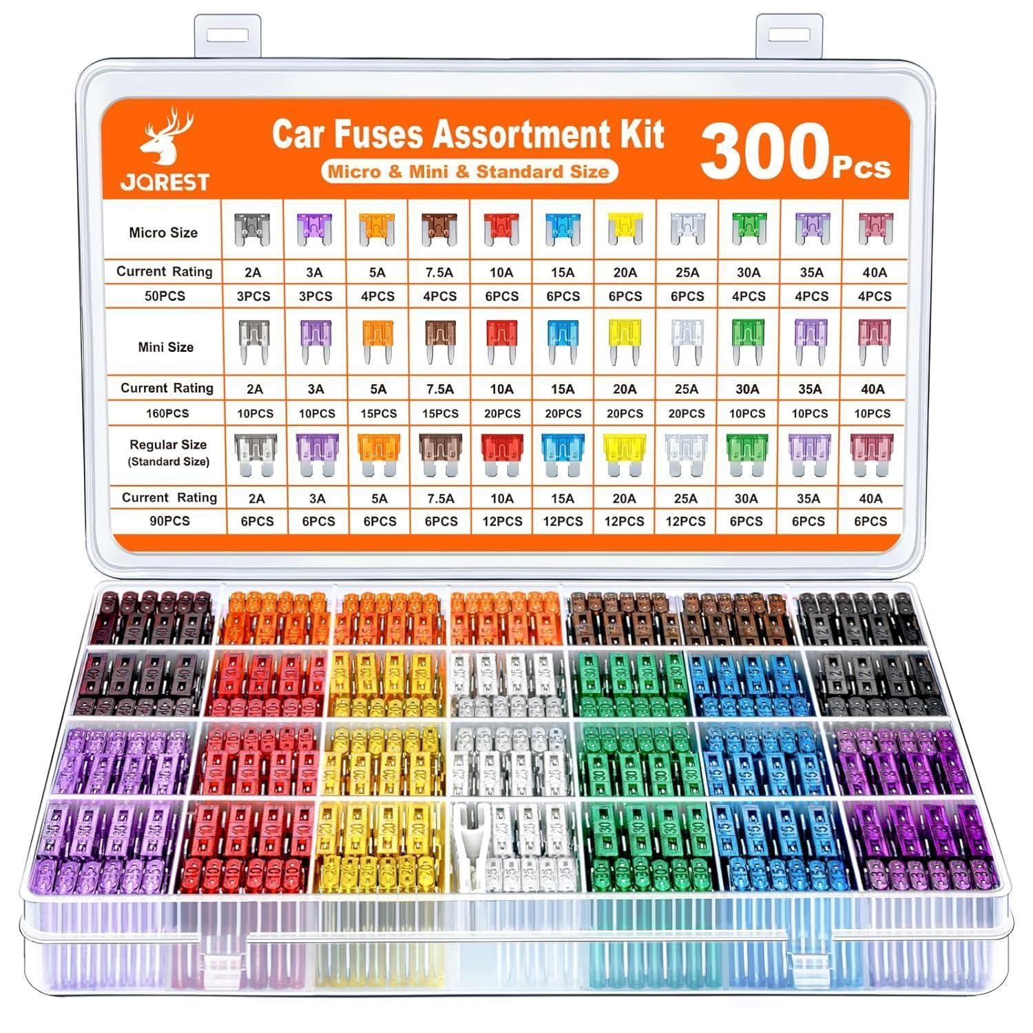 300Pcs Car Fuse Assortment Kit