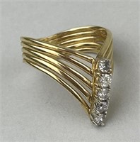 14K Gold Diamond Ring.