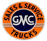 GMC Trucks Porcelain Dealership Sign