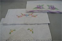 3 EMBROIDERED PILLOW CASES