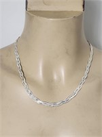 Italy 925 Braided Sterling Silver Chain VTG