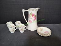 Vintage Bavaria Rose Tea Set, 9pc