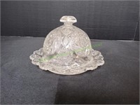 Vintage Cut Glass Butter Glass w/ Dome Lid
