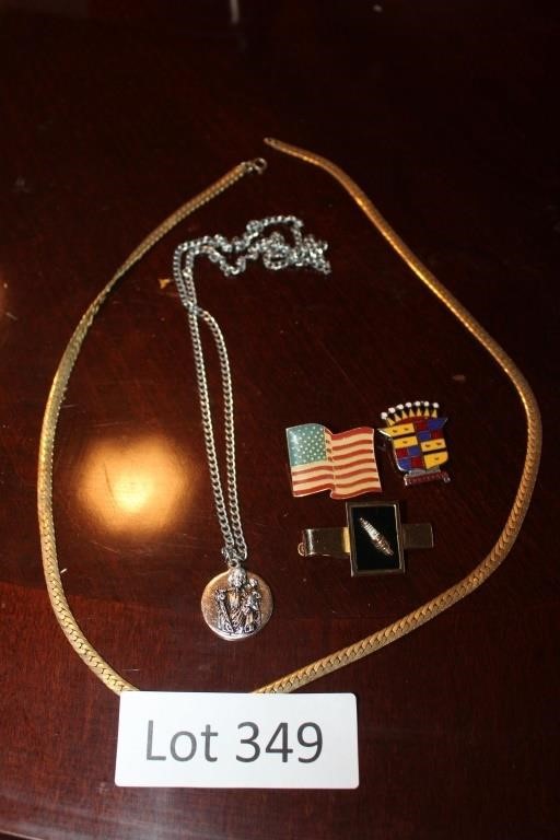 Pins, Necklace, Medals
