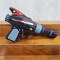 Vintage wind up litho Space toy gun