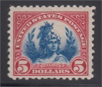 US Stamps #573 Mint NH usual natural gum crease,