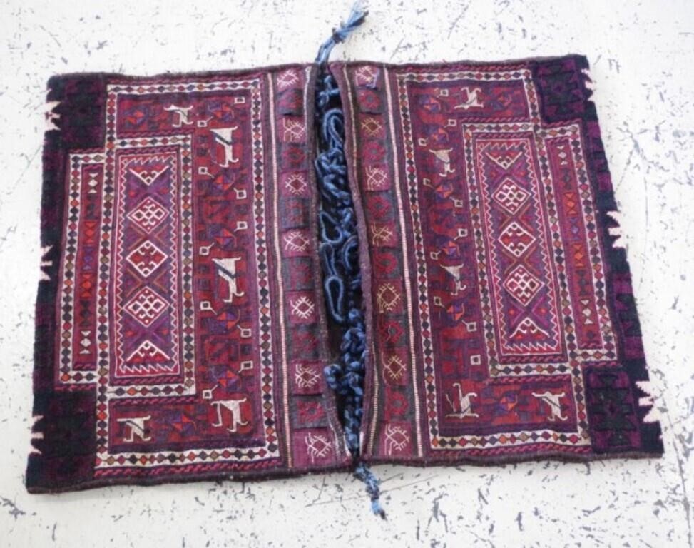 Hand made Middle Eastern wool saddle bag