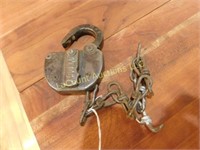 Adlake railroad lock & chain, no key