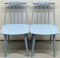 Pair Painted Side Chairs MCM