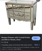 V - MIRRORED SIDEBOARD / CHEST 32X36" (P1)