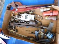 ALLEN WRENCHES, PIPE CUTTER, BATTERY CLEANERS