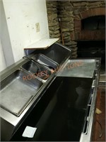 Large industrial stainless prep table