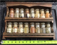 Vintage Wood Spice Rack