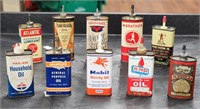 (10) Assorted Household/General Purpose Oil Cans