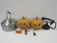 Halloween Pumpkins, Kettle, Plastic Phone