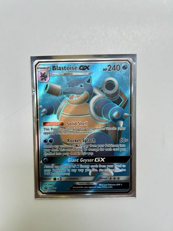 Pokemon Blastoise GX SM189 SM Sun & Moon Black