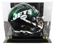 Jets Garrett Wilson Signed Full Size Helmet W/Case