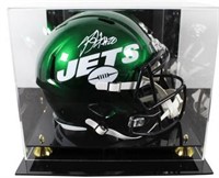 Jets Breece Hall Signed Full Size Helmet W/ Case