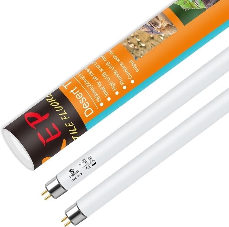 24W 10.0,UVA UVB Light Bulb for Reptiles-2 COUNT