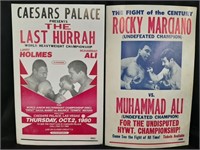 Boxing Match Reprint Posters Ali, Holmes,Marciano