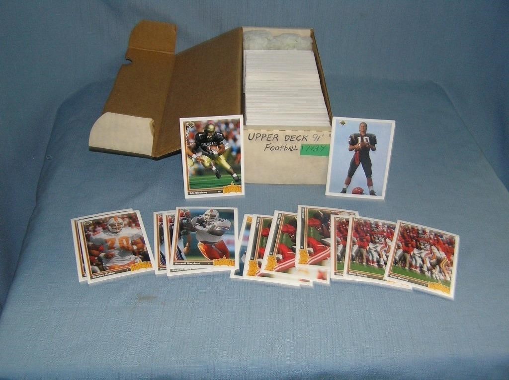 Upper Deck 1991 of Football cardsinc. All Star and