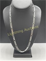 STERLING SILVER FIGARO LINK NECKLACE