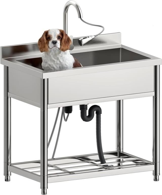 Stainless Steel Large Utility Sink Single Bowl