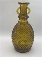 Antique Amber Decanter 10” Tall