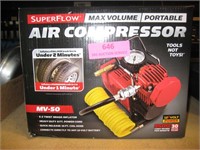 Super FLow Portable 12V Model MV-50 Air Compressor