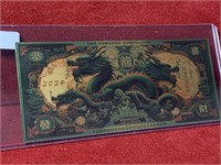 2024 YEAR OF THE DRAGON GOLD LAYERED GOLDBACK BILL