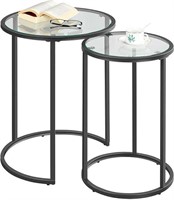 Stylish Stacking Glass End Tables