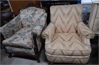 Two Vintage Chairs,One Has Damage See Photos