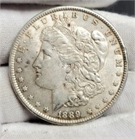 1889 Morgan Silver Dollar AU58