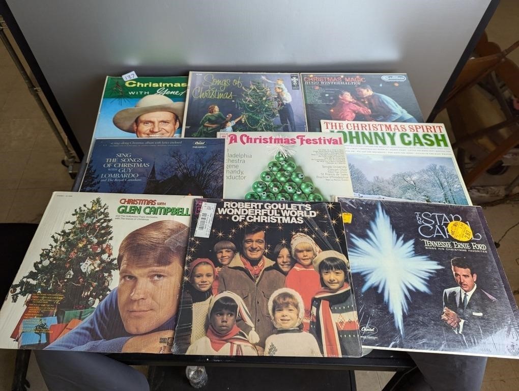 Lot of Various Christmas Vinyl Albums