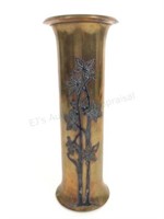 Vintage Brass Trench Art Vase