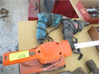 B&D belt sander and 2 drills