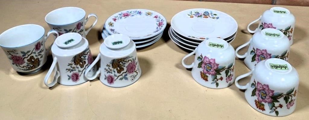 Dolphin fine china - cups & saucers