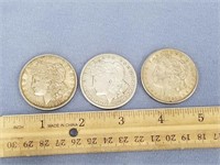 Lot of 3 Morgan silver dollars 1921S, 1921S, 1921D