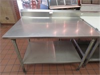 48" STAINLESS WORK TABLE W/LOWER SHELF