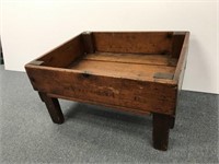 Primitive wood crate on legs