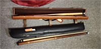 Pool cues with cases