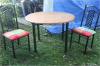 Oak Top Table & 2 Chairs