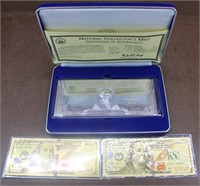 2003 $1 Silver Certificate & 2-2009 Gold $100s