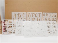Collection of Plastic Letter Stencils