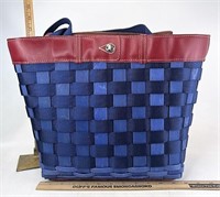 Longaberger Blue and red To Go tote